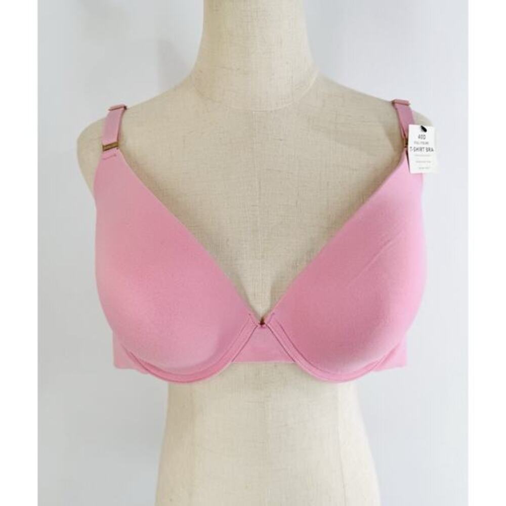 40D ANNE KLEIN Pink Soft & Smooth Microfiber T-Shirt Bra Underwire NWT Tee
